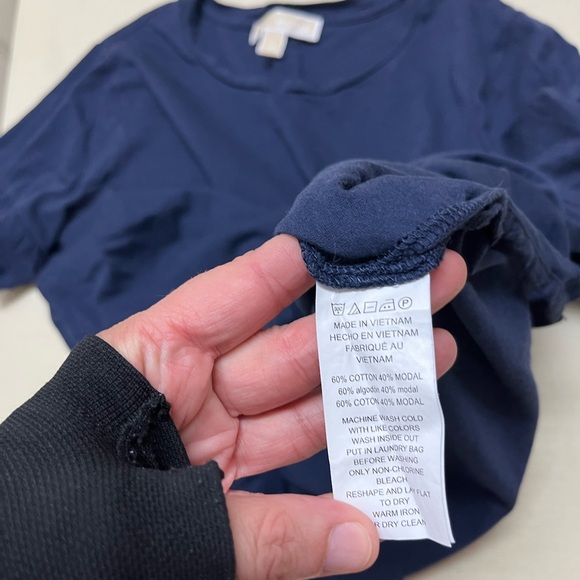 MICHAEL Michael Kors L blue ruffle sleeve top - Picture 7 of 13